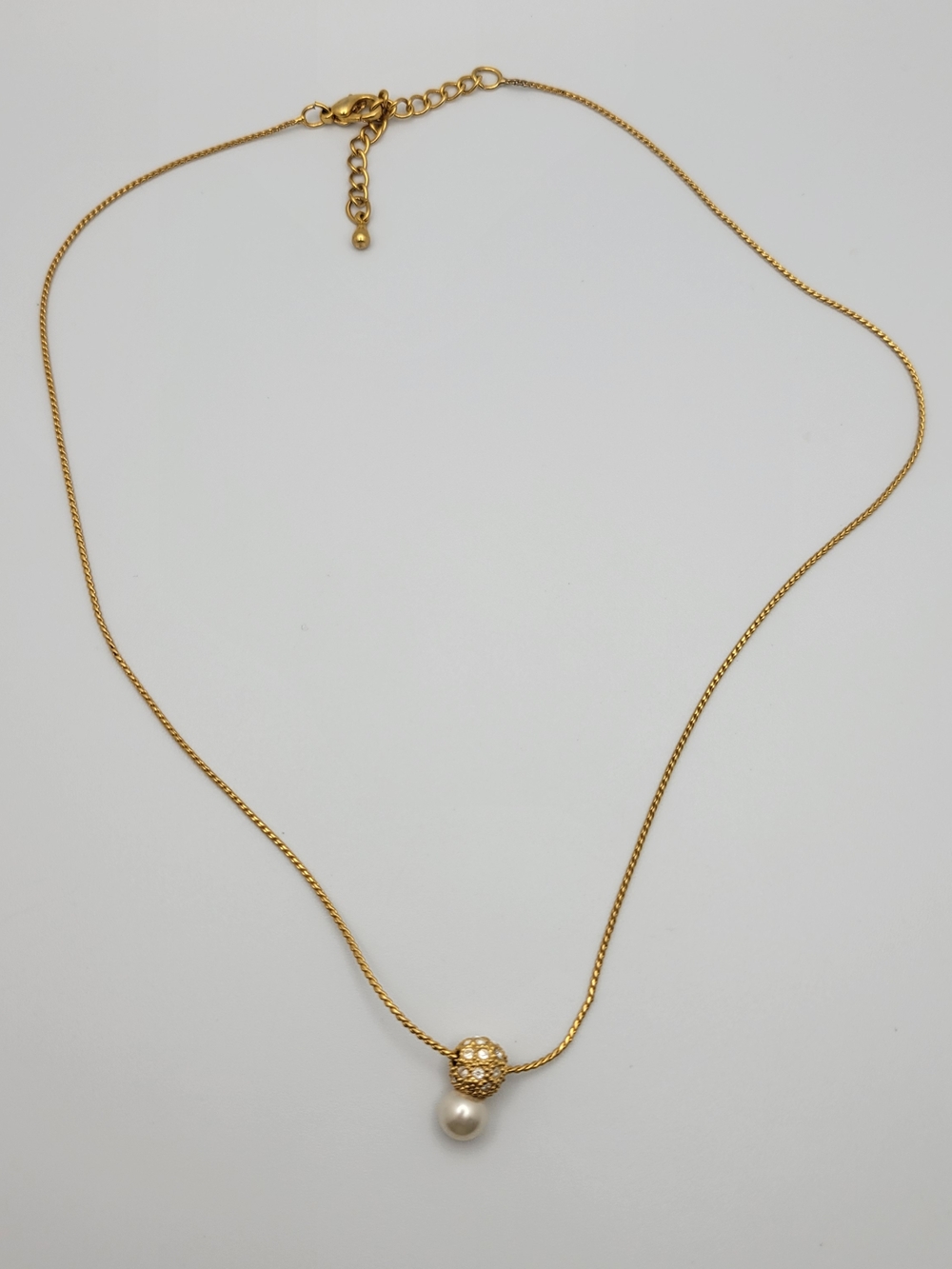 Gold Pearl Pendant Necklace - Women Jewelry NWOT
